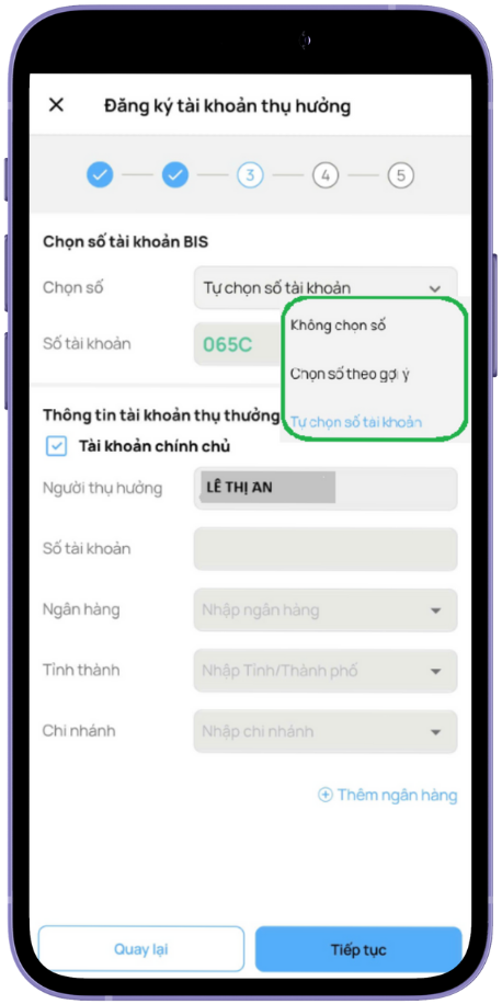 Bước 3: Khai báo các thông tin cá nhân - Hình 1