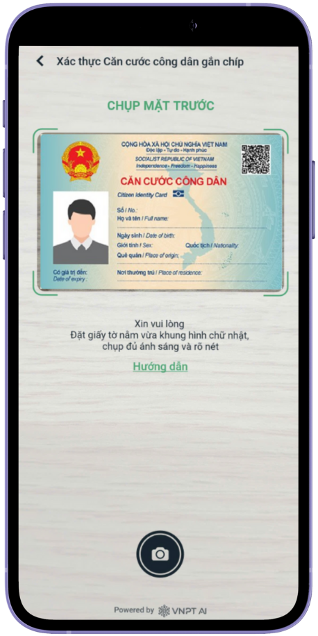 Bước 2: Xác thực qua CC/CCCD gắn chip - Hình 1